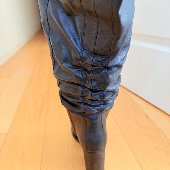 Free People Elle Tall Slouch Boots Size 10 Black - NBW - Picture 3 of 9